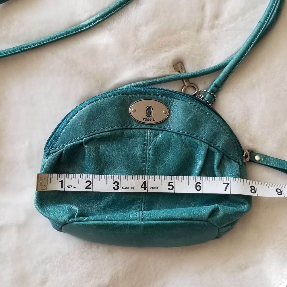 Fossil Small Teal Leather Crossbody Bag - Picture 4 of 6
